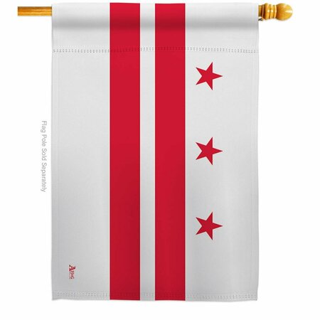 GUARDERIA 28 x 40 in. District of Columbia American State House Flag with Double-Sided Horizontal  Banner GU4061071